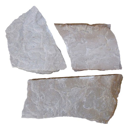 Pallet laja irregular Cuarcita blanco oriental Piedras de Galicia