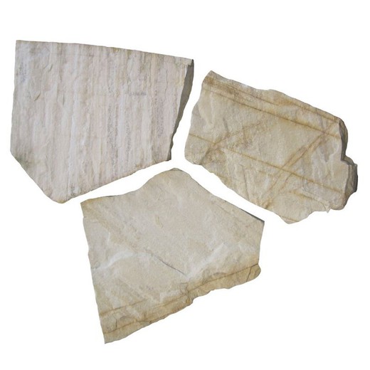 Pallet laja irregular Cuarcita blanco vainilla Piedras de Galicia