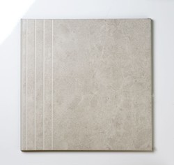 Peldaño romado Siena gris 31,6x31,6 cm Benesol