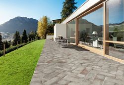 Peldaño de esquina antideslizante 33x33x4 cm D'Anticato Grigio Natucer