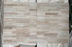 Caixa de pedra natural pré-montada, linear, creme, Polar Galician Stones