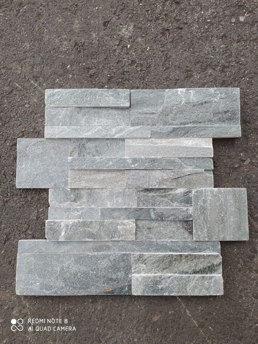 Caixa de pedra pré-montada, suporte de parede Eco Grey, pedras galegas
