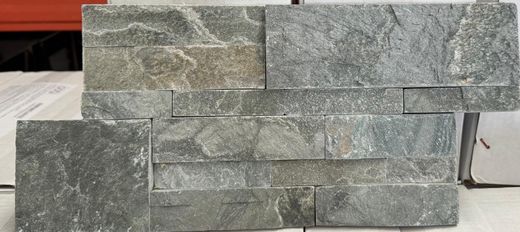 Caixa de pedra pré-montada, suporte de parede Eco Grey, pedras galegas
