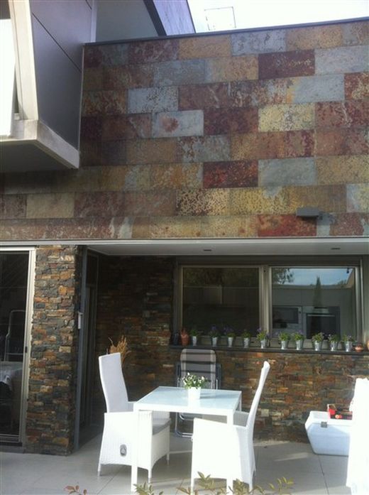 Caixa de pedra pré-montada, arte de parede ecológica multicolorida, pedras galegas