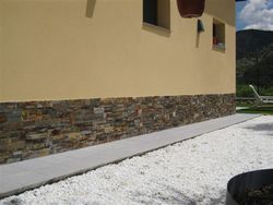 Caixa de pedra pré-montada, arte de parede ecológica multicolorida, pedras galegas