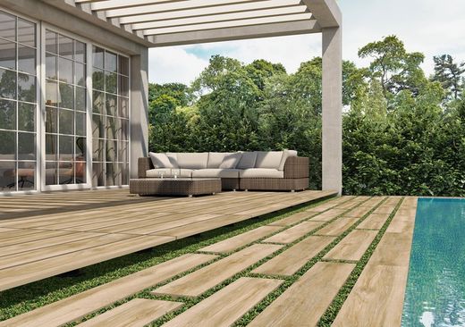 Pavimento porcelanico 20mm Forever Roble 30x120cm Tau