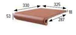 Peldaño extrusionado Cotto blanco 32,5x33 cm Gres de Aragon