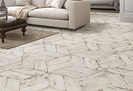 Peldaño porcelanico madera 32x32x4 Retro Blanco Natucer