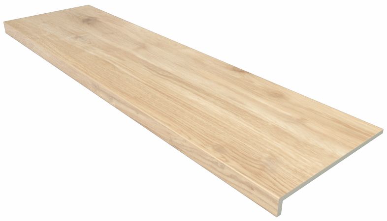 Peldaño porcelánico recto 120 Rodeno roble Gres de Aragón