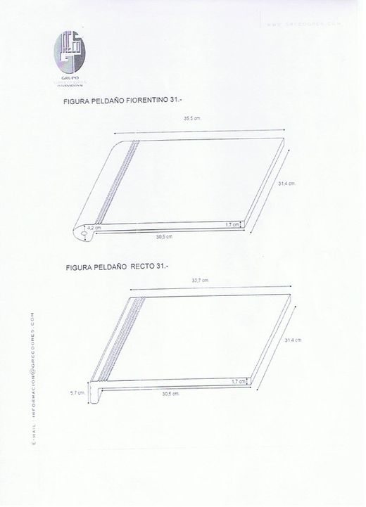 Peldaño Recto 31,4x30,5 Greco gres
