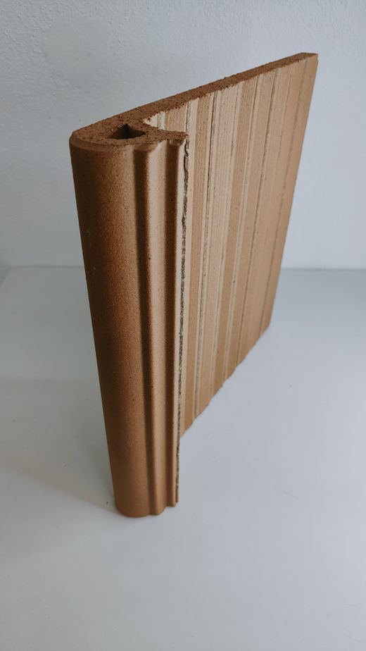 Degrau redondo natural 24,4x33x5,3x1,8 cm Aragon Gres