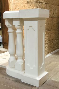 Pilar de balaustrada de concreto 35x35x100 cm Suíça Verniprens
