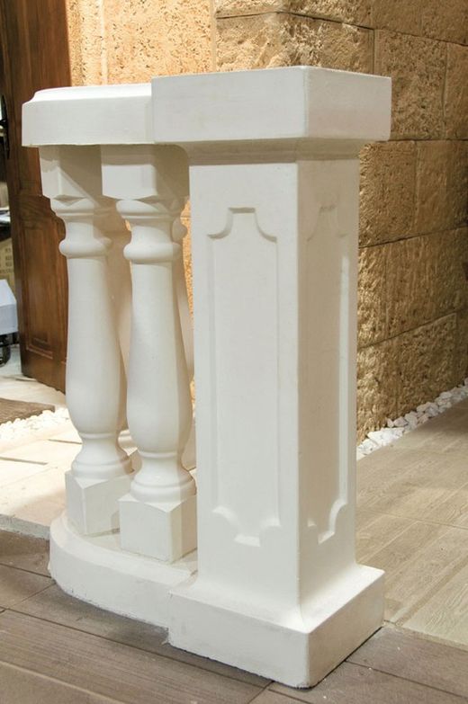 Pilar de balaustrada de concreto 35x35x100 cm Suíça Verniprens