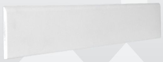 Rodapie blanco mate ceramico 10x60 cm