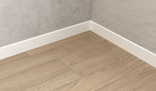 Rodapie blanco mate ceramico 10x60 cm